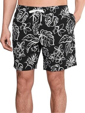 Chubbies The Briefly In Paradise Men's Swim Trunks Black Floral Small 5.5"